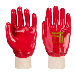 Red Pvc Knitwrist glove A400 