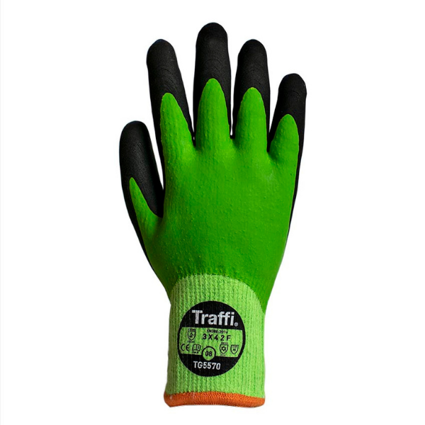 High cut level traffi safety gloves